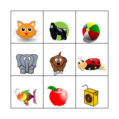 PHONICS A-J Bingo Card