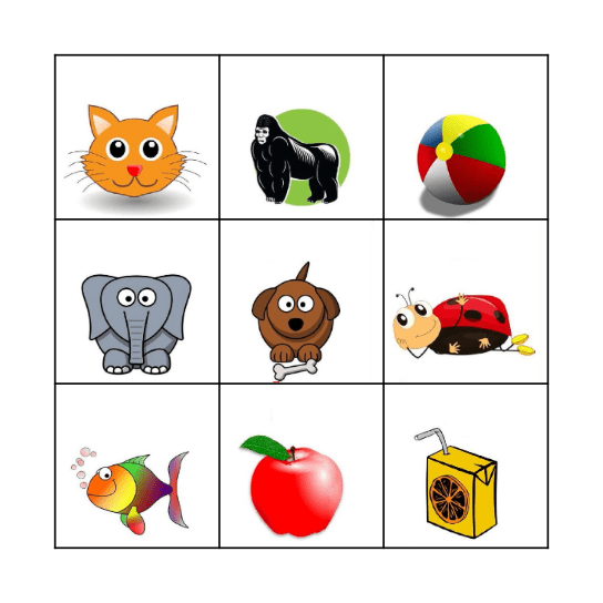 PHONICS A-J Bingo Card