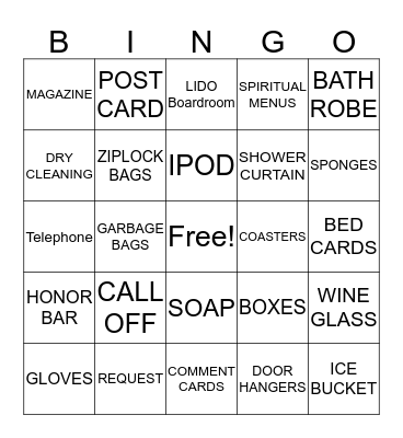POPUP BINGO 4 Bingo Card