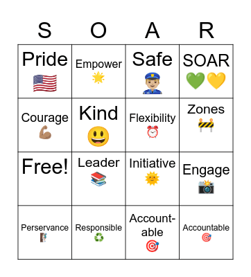 WRE SOAR Bingo! Bingo Card