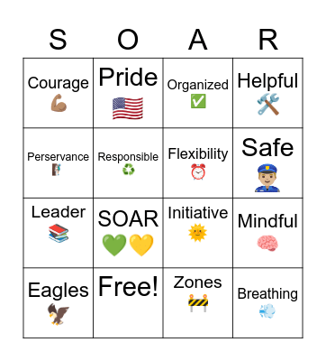 WRE SOAR Bingo! Bingo Card