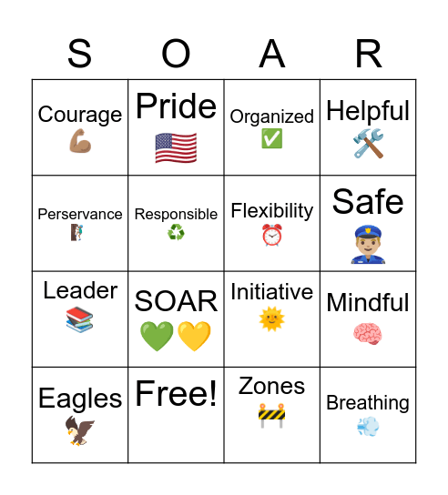 WRE SOAR Bingo! Bingo Card