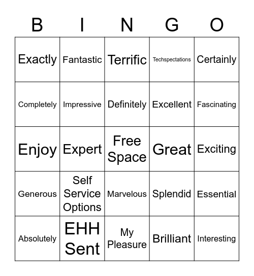 Wow Words Bingo Card