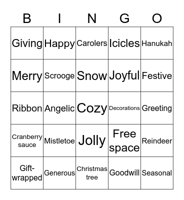 Christmas Bingo Card