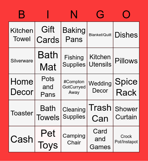 I DO BBQ Bingo Card