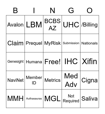 Auth Bingo! Bingo Card