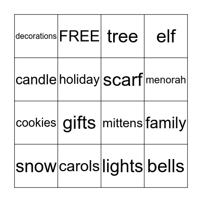 Winter Bingo 2 Bingo Card