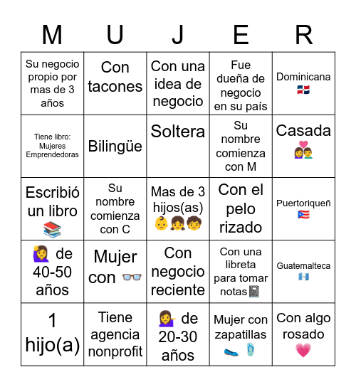 EXPO: MUJERES QUE DEJAN HUELLAS 2023 Bingo Card