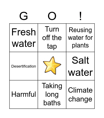 Why should we save water and how we can do that? Bingo Card
