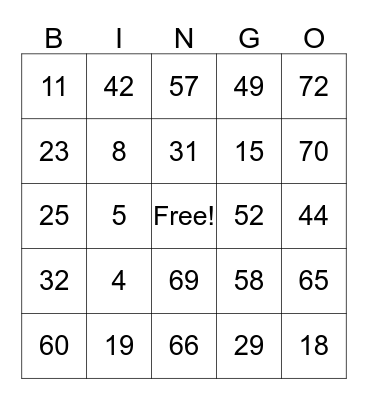 Sky'Lah's Birthday Bingo Card