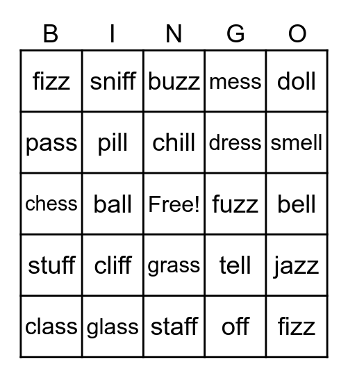 Floss Rule Bingo Card