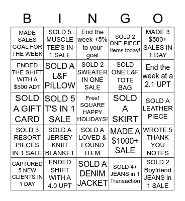 C/E VENICE Bingo Card