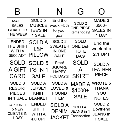 C/E VENICE Bingo Card