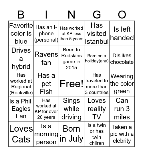 LMS Bingo Card