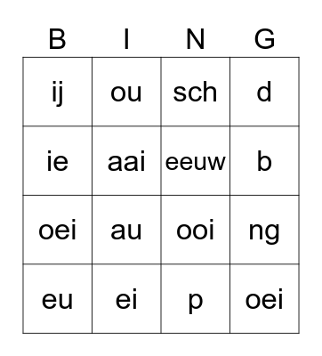 Letterfeest Bingo Card