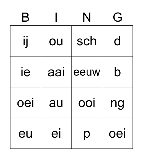 Letterfeest Bingo Card