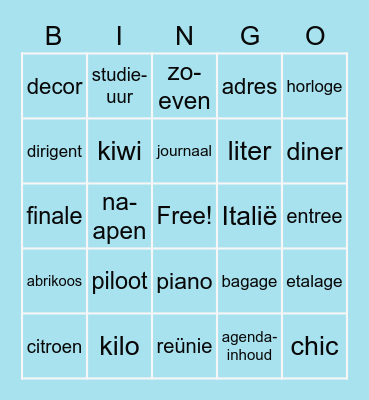 spellings bingo :) Bingo Card