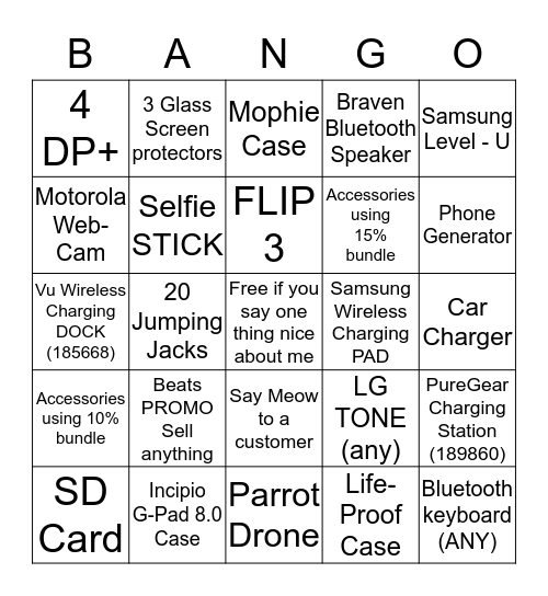 Jariv's Bingo/Bango  Bingo Card