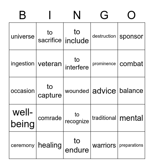 Smithsonian: Strength Through Culture Bingo Card