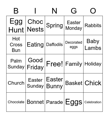 EASTER Bingo Card