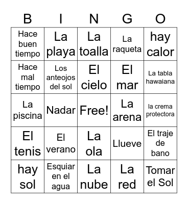 UNIDAD 4 Bingo Card