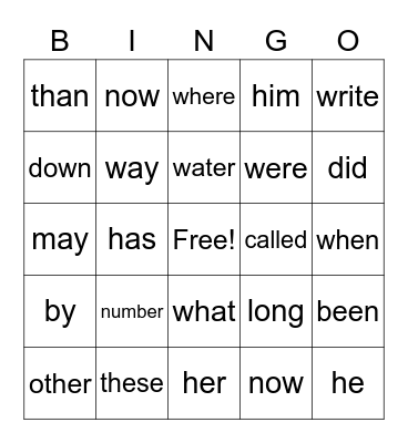 Bingo Card