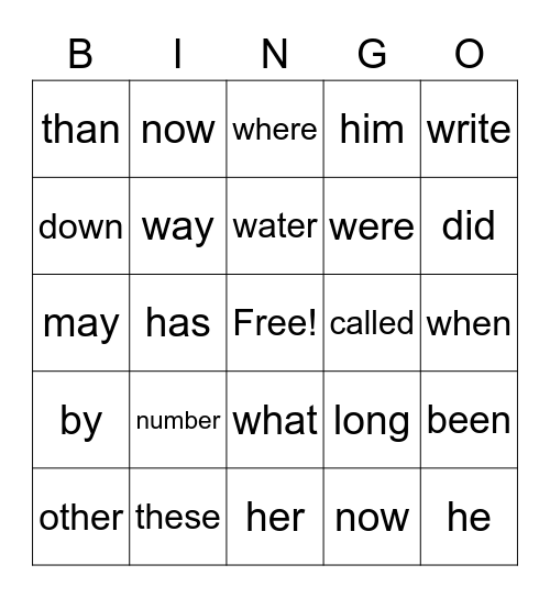 Bingo Card
