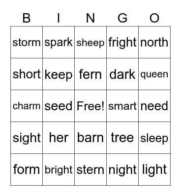 Review Bingo Card