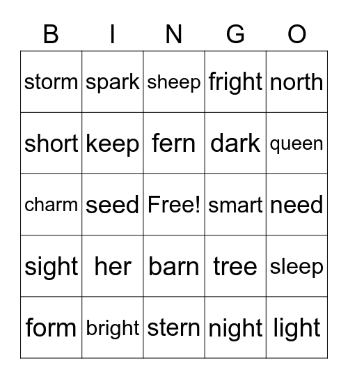 Review Bingo Card