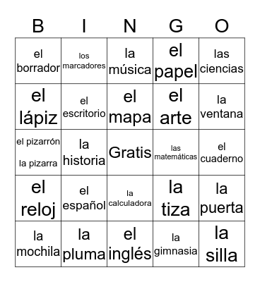 Las clases y los objetos Bingo Card
