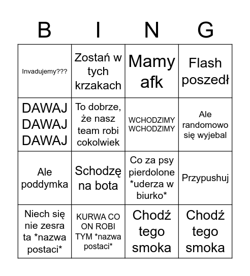 LOL Bingo Card