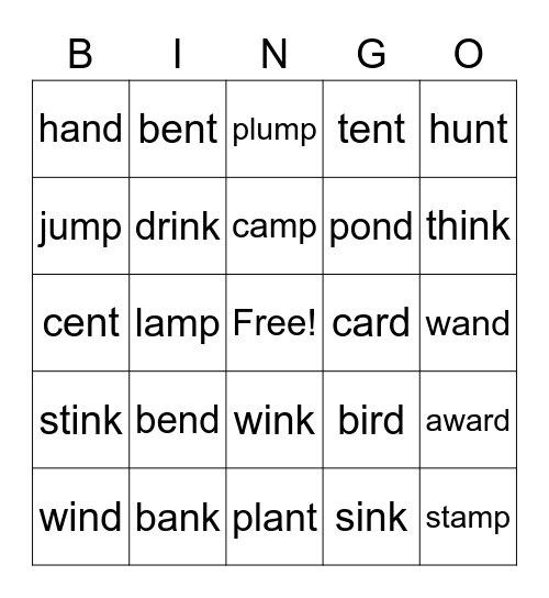 Final Blends Bingo Card