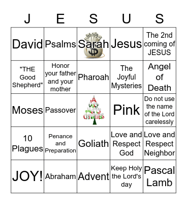 ADVENT Bingo Card