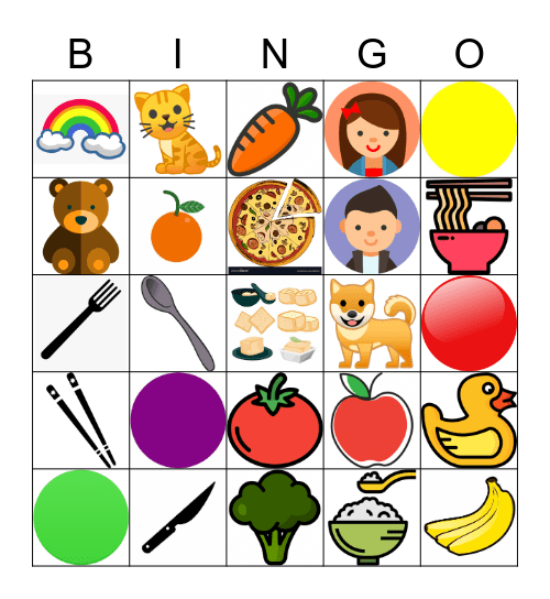 Learn English Bingo Card