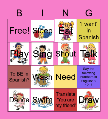 HOLA ARG Spanish Class Bingo Card
