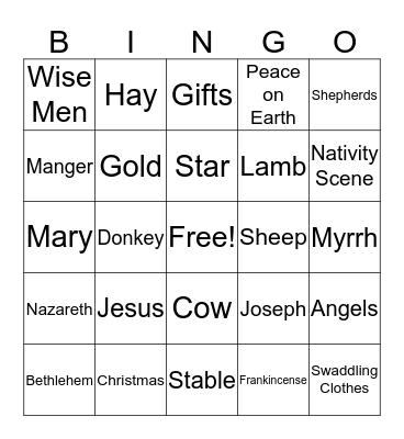 Christmas Bingo Card