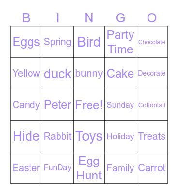 EASTER PARTY 🎉 Bingo Card