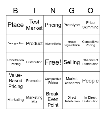 Marketing Bingo Card