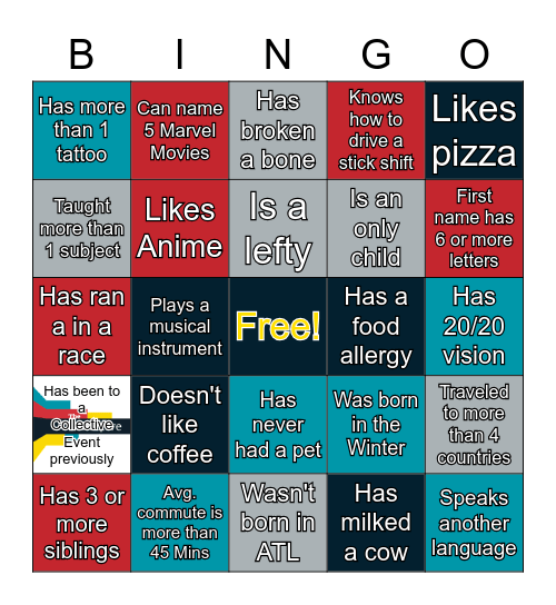 Get to know-Collective Bingo Card