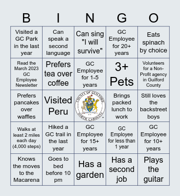 NACo Bingo Bash Bingo Card