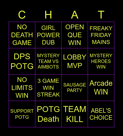 CHAT OW2 BINGO Card