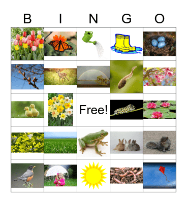 Spring Bingo Card