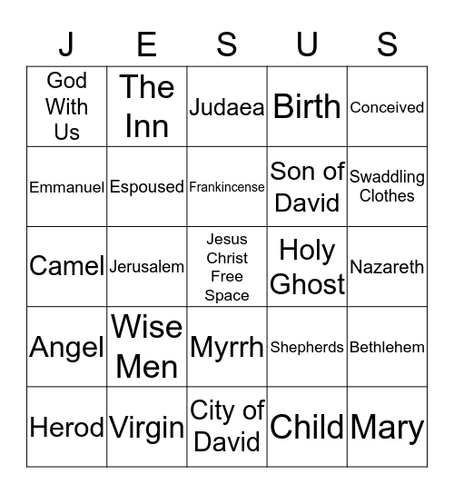 Christmas Bingo Card