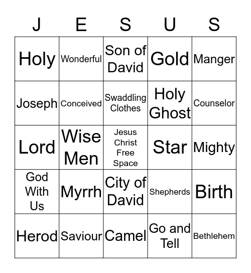 Christmas Bingo Card