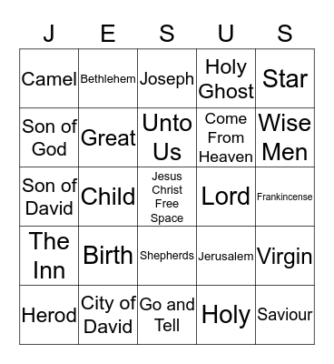 Christmas Bingo Card