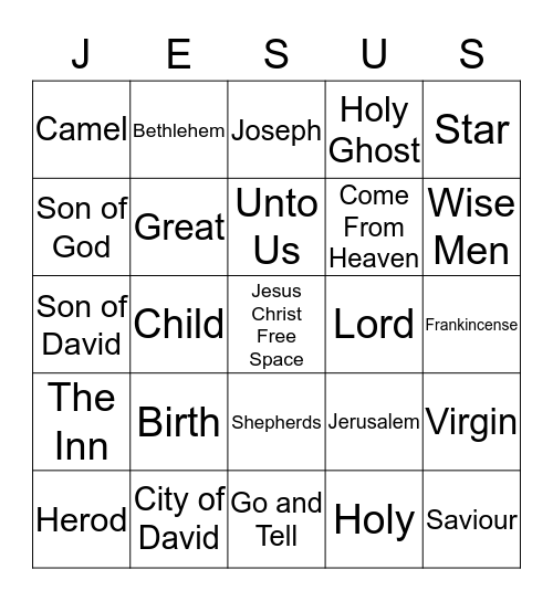 Christmas Bingo Card