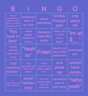 IndigoBindigo Bingo Card