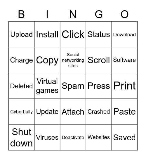 Computer-Based Vocabulary Bingo Card