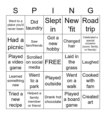 Welcome Back! Find someone who... Bingo Card