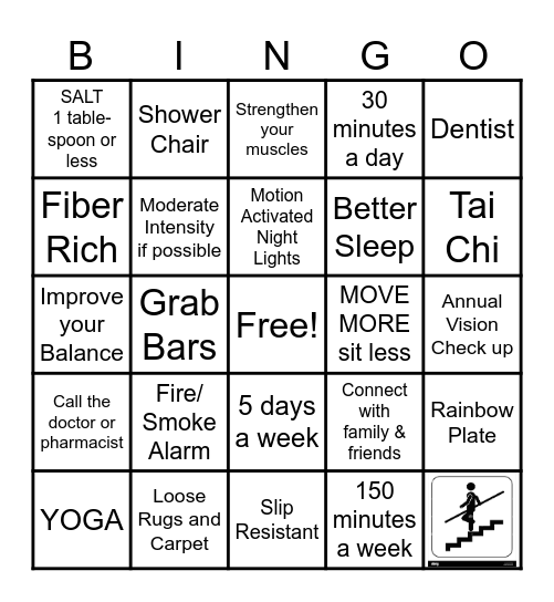 Cognitive Activities with Dr. Ebony Bingo Card